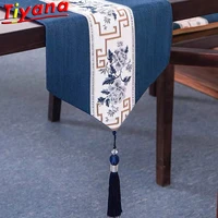 chinese classical tassel table runner table fabric cloth table decoration for kitchen table zb hm695 vt