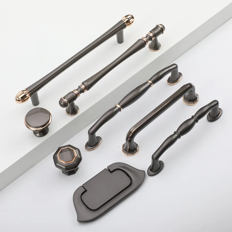 

Chinese bamboo kitchen cabinet handle cabinet door zinc alloy handle retro wardrobe furniture handle desk drawer handle