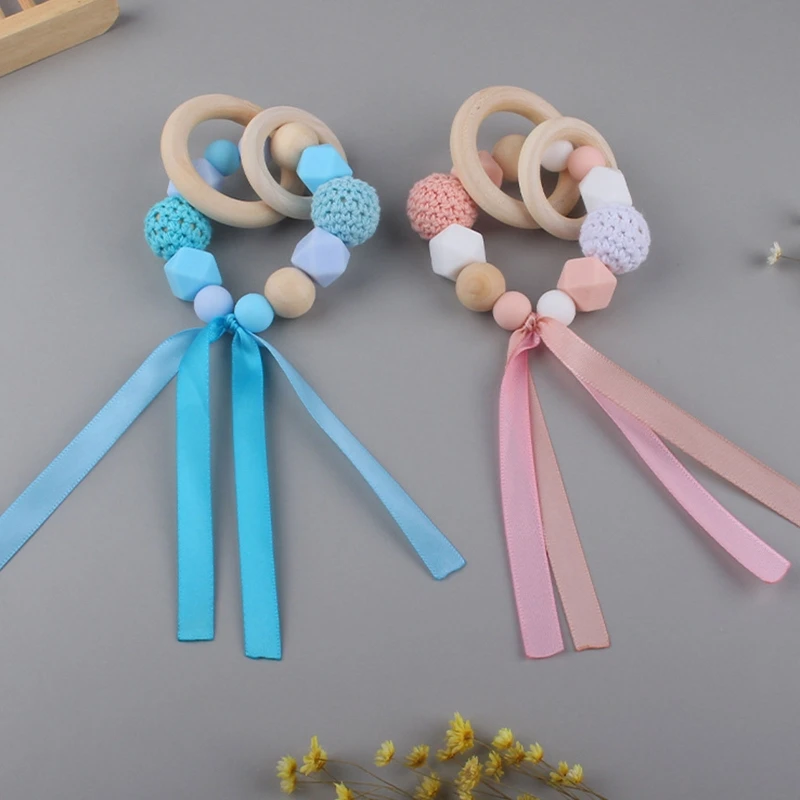 

Детская лента, деревянное кольцо, прорезыватель, погремушка для кормления, жевательные игрушки, браслет 87HD