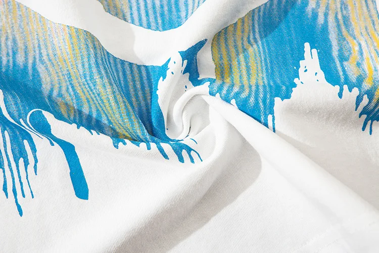 

Fashion Hip Hop T-Shirts for Men Hipster Streetwear Strange Print Gradient Men's Short Sleeve Tshirts Oversized Punk Casual Tops