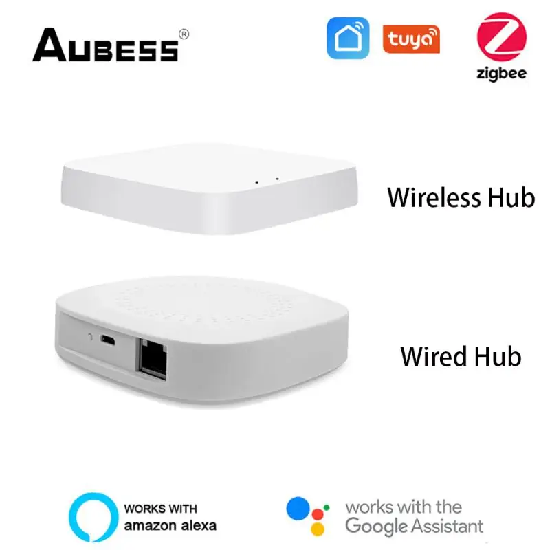 

Умный шлюз Aubess Tuya ZigBee, хаб для умного дома, проводной пульт дистанционного управления с приложением, работает с Alexa Google Home