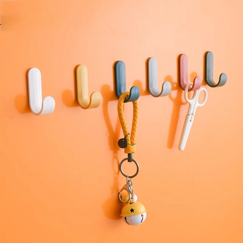 

Крючки для полотенец Sqinans 4 шт./компл., пластиковые дверные вешалки, самоклеящиеся настенные вешалки, вешалки для шляп, ключей, домашний декор...