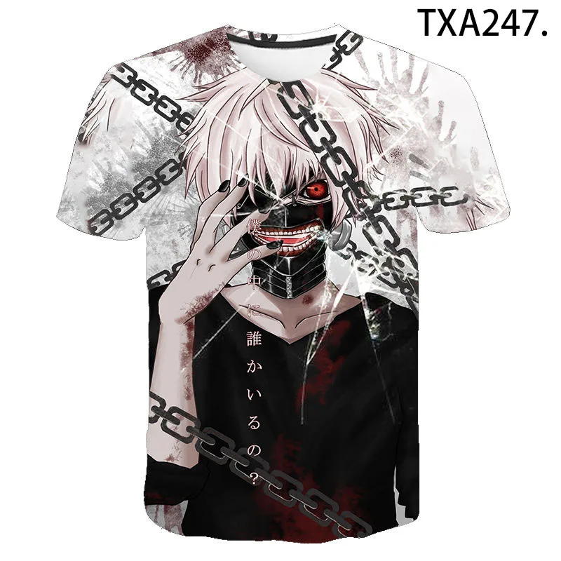 

2022 Summer Style Anime Tokyo Ghoul T Shirt Men Women Children Cool Tops Boy Girl Kids 3D T-Shirt Fashion Casual Tees Cool Tops