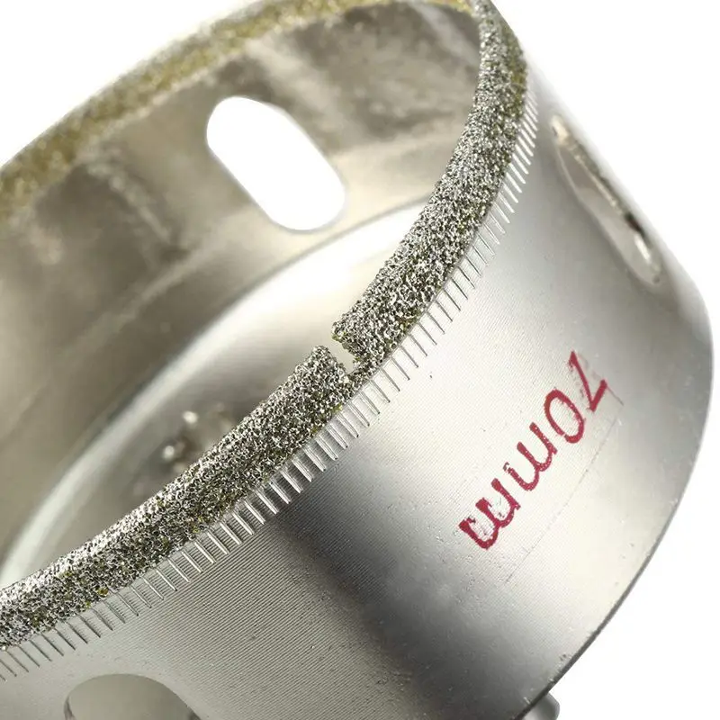 

70mm Dia Diamond Particles Coating Tip Hole Saw Drill Bit for Glass