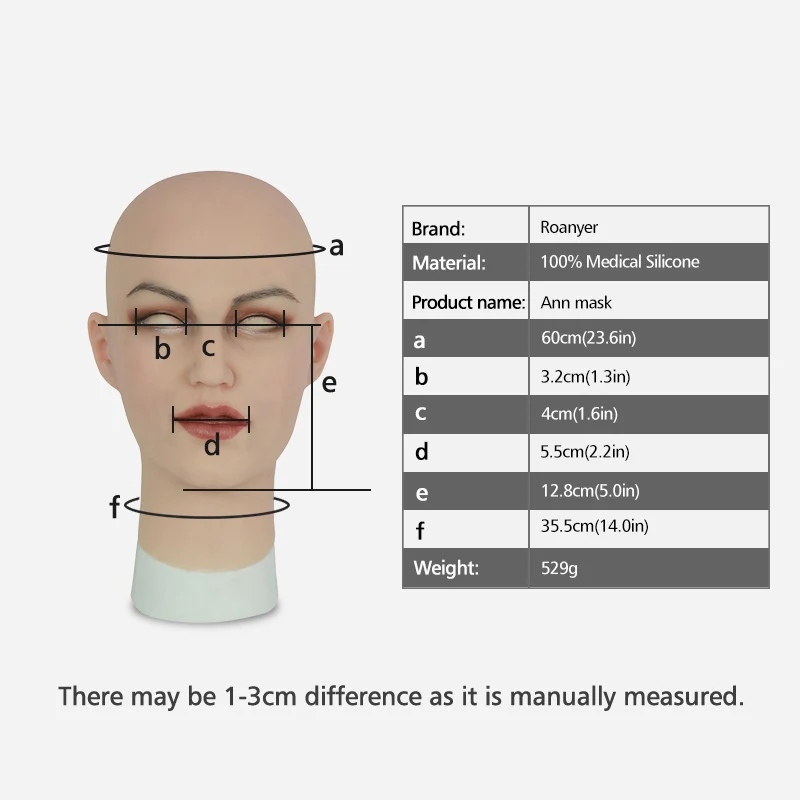 

Roanyer Realistic Silicone Ann For Crossgender Costume Male to Female Drag Queen Skin Cross dressing Sissy Shemale