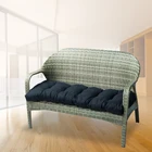 Мягкая подушка для скамейки с фиксированным галстуком, длинная прямоугольная подушка для отдыха, садовая мебель, шезлонг 130*50 см, однотонная