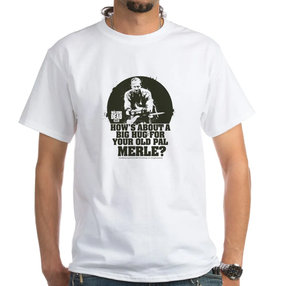 Ходячие мертвецы Мерле большой Ole Hug светильник Футболка зомби|Мужские футболки| |