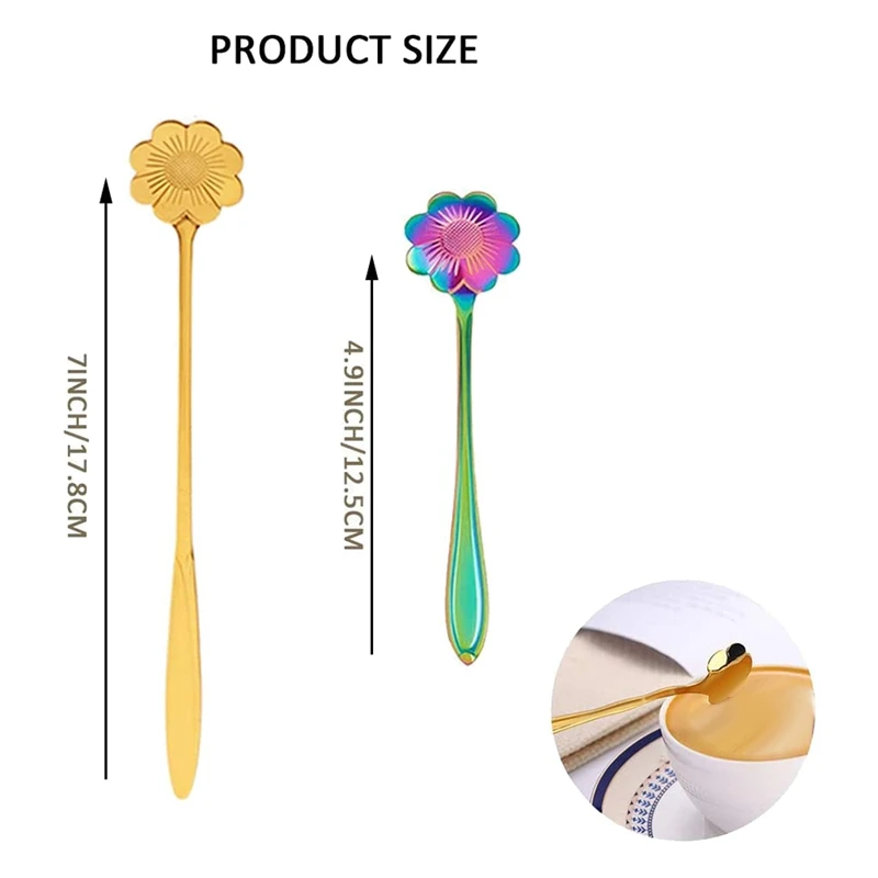 

3 Pcs 12-Grid Egg Tray Holder Egg Storage Box & 20 Pcs Flower Spoon Set,Reusable Stirring Spoon(4.9 & 7 Inch)