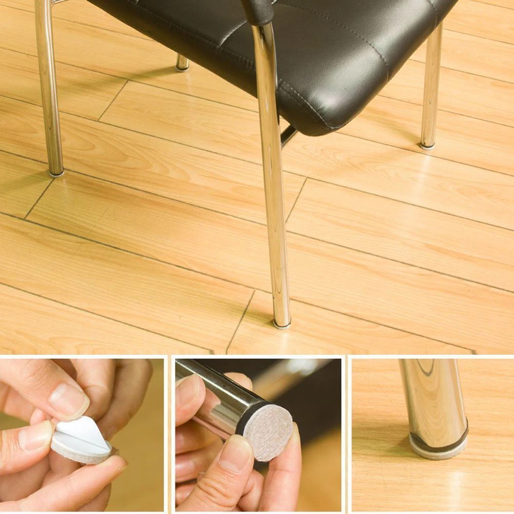 

Sticky Non-Slip Mat Round Felt Furniture Pad Floor Protector for Hard Surface Home Mute Non-slip Feet Mat Furniture Accessories