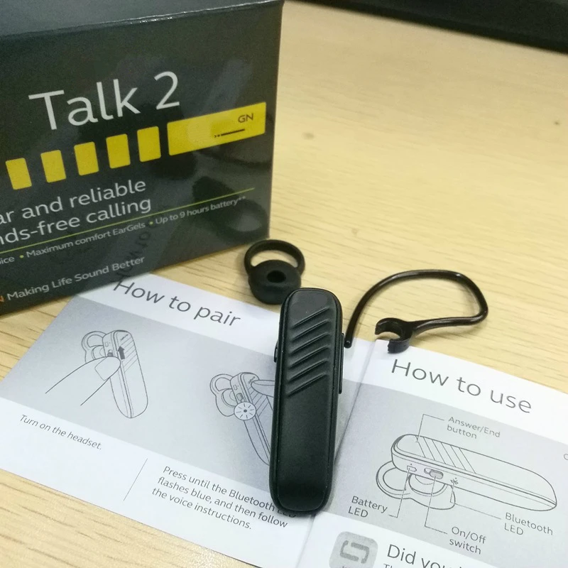Беспроводная bluetooth-гарнитура TALK 2 для бизнес-вождения улучшает четкие звонки для мобильных телефонов JABRA/Z iphone sumsang LG