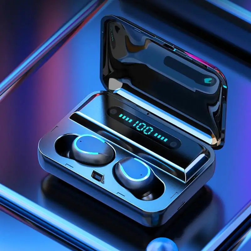 Беспроводная стереогарнитура TWS Bluetooth 5 0 наушники вкладыши для спорта u образные с