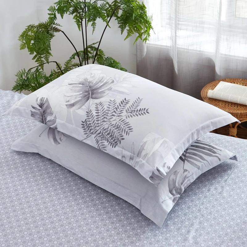 

Set Of 2 Pillow Cases 100% Cotton Soft And Hypoallergenic (19''X30'') Decorative Home Wrinkle, Fade, Stain Resistant