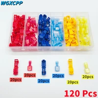 120pcs boxedt type crimp terminalwire connection clip quick peel free insulated electrical connectorcar accessories terminal