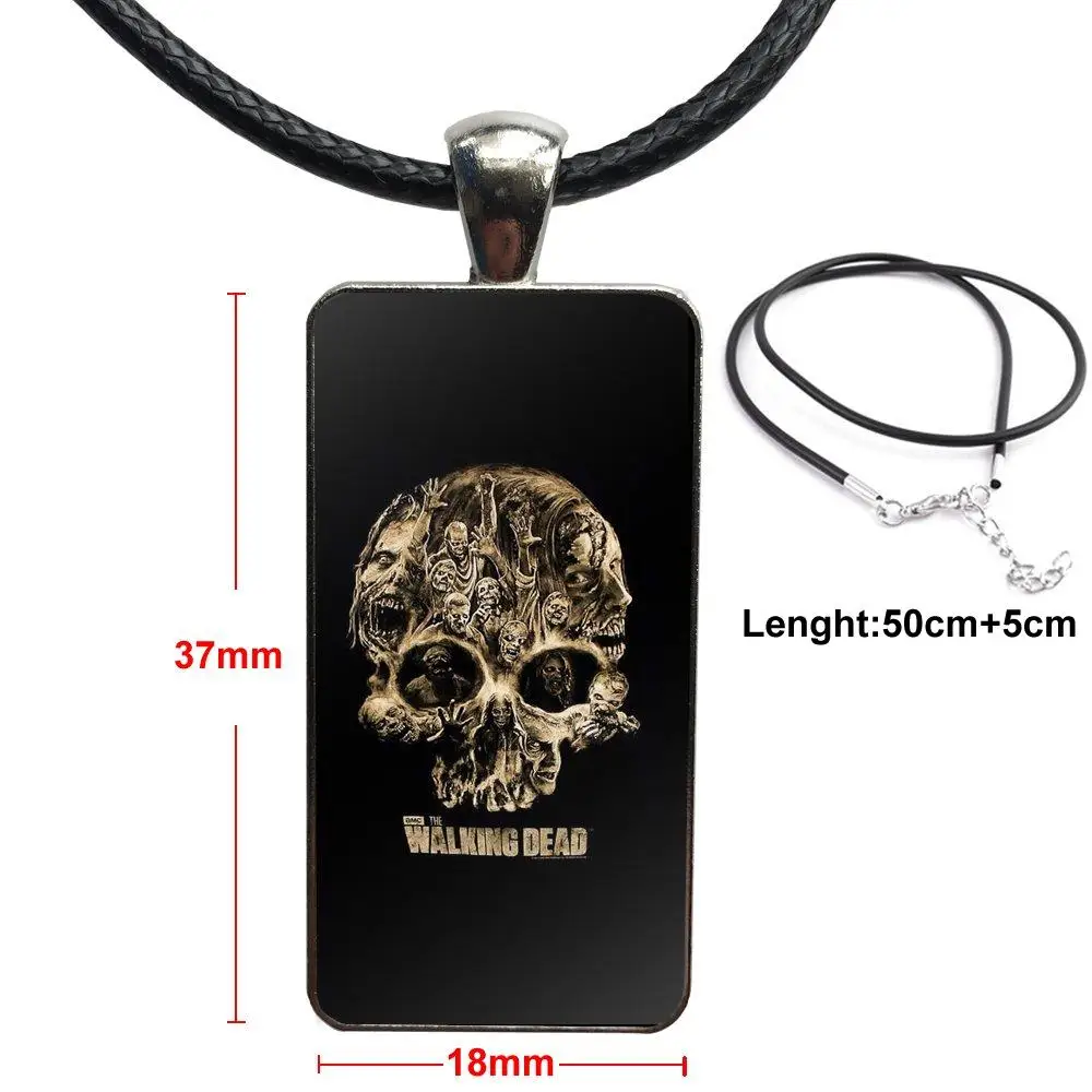 Ходячие мертвые ювелирные изделия со стальным покрытием стекло кабошон чокер