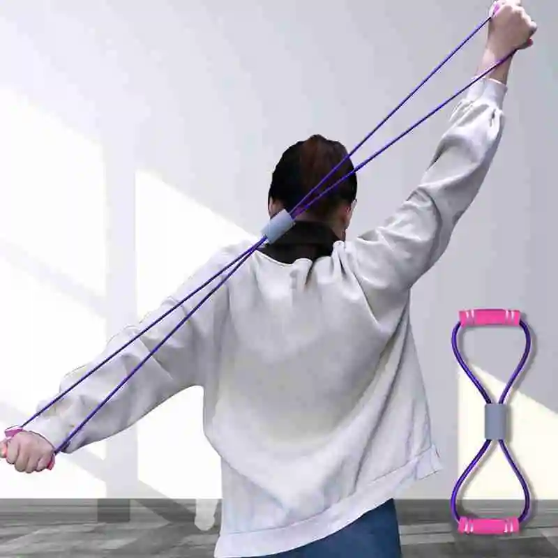 Тренировочный эластичный Натяжитель для фитнеса растягиватель груди восемь