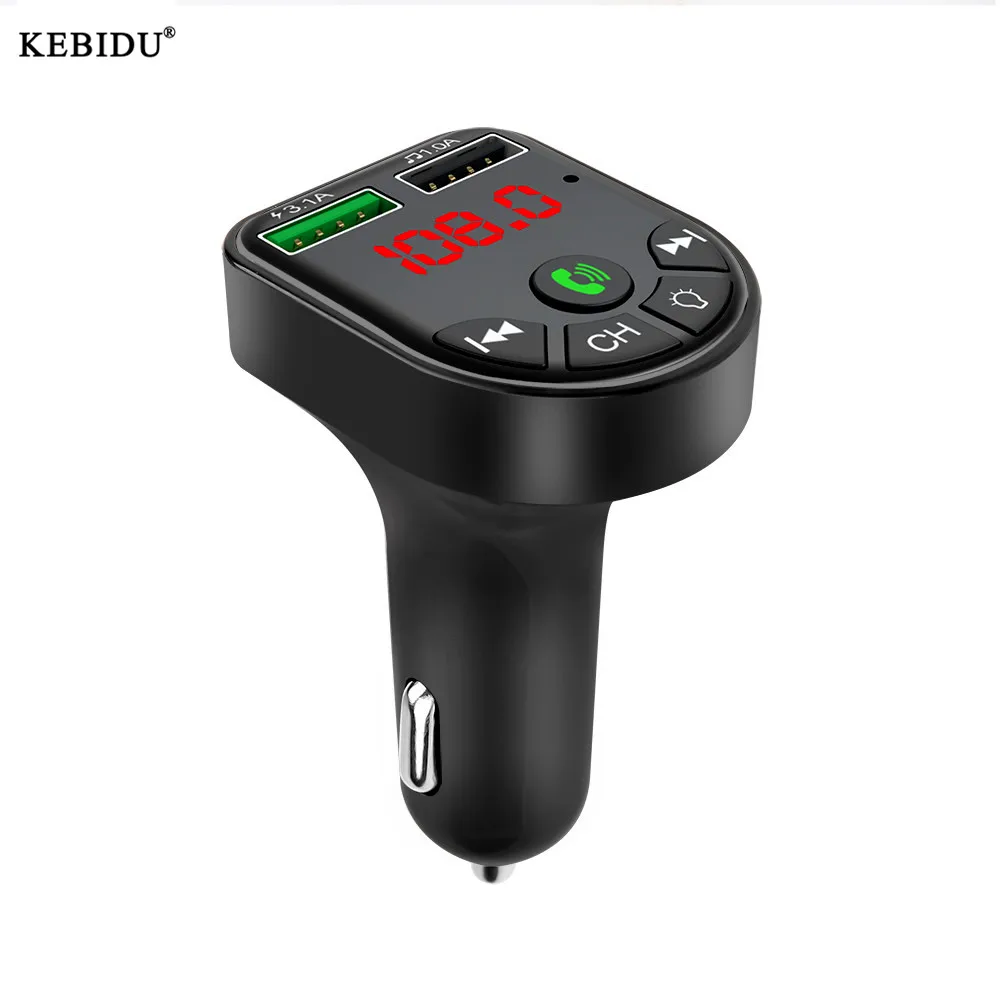 Автомобильный MP3-плеер Kebidu с цветсветильник беспроводной Bluetooth 5 0 Fm-передатчик