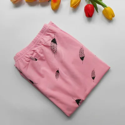 Женские пижамные штаны с эластичной резинкой на талии Хлопковые женские тонкие