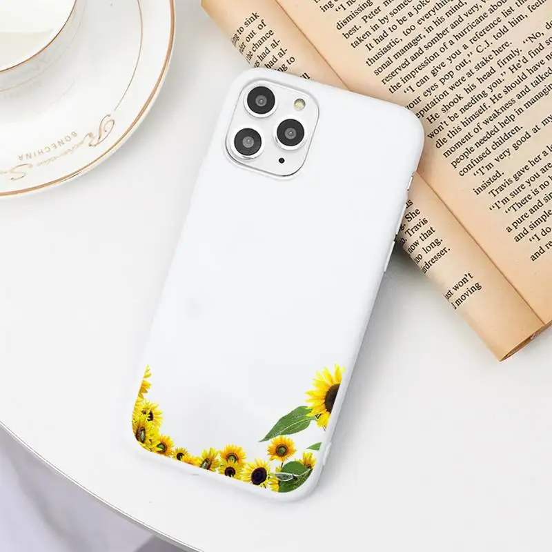 

sunflower Luxury Unique Design Phone Case Candy Color for iPhone 6 7 8 11 12 s mini pro X XS XR MAX Plus