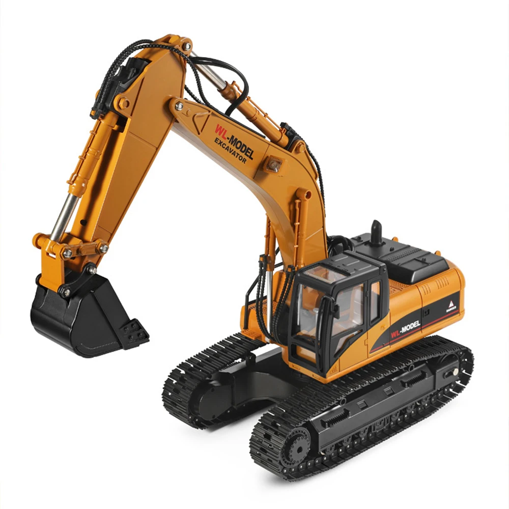 

2021 NEW WL 16800 1/16 2.4G Remote Control Excavator Toy Zine Alloy 380 Brush Motor With Light Music Fall Resistant Boys Gift
