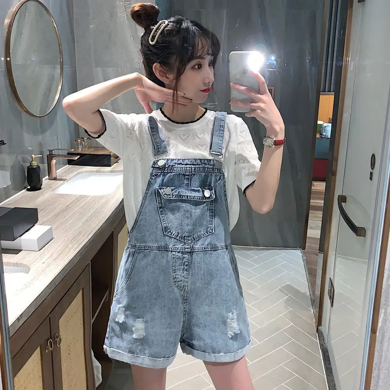 Женский джинсовый комбинезон летние комбинезоны из джинсовой ткани женские