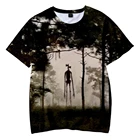 Футболка с 3D принтом головы сирены, уличная одежда из ужасов, мужская и женская модная футболка в стиле хип-хоп, Детские футболки, топы для мальчиков и девочек