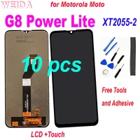 10 pcs aaa 6 5 for motorola moto g8 power lite xt2055 2 lcd display touch screen digiziter assembly for moto g8 power lite lcd