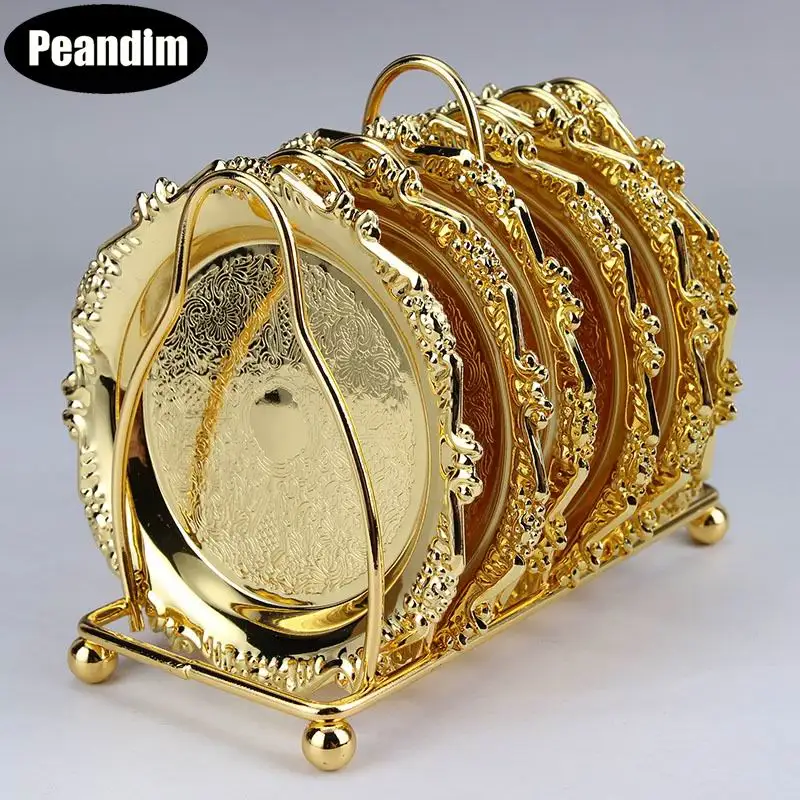 PEANDIM Роскошная тарелка для десертов фруктовые закуски лоток элегантный подстаканник подставка свадебное украшение для стола украшение для дома и отеля