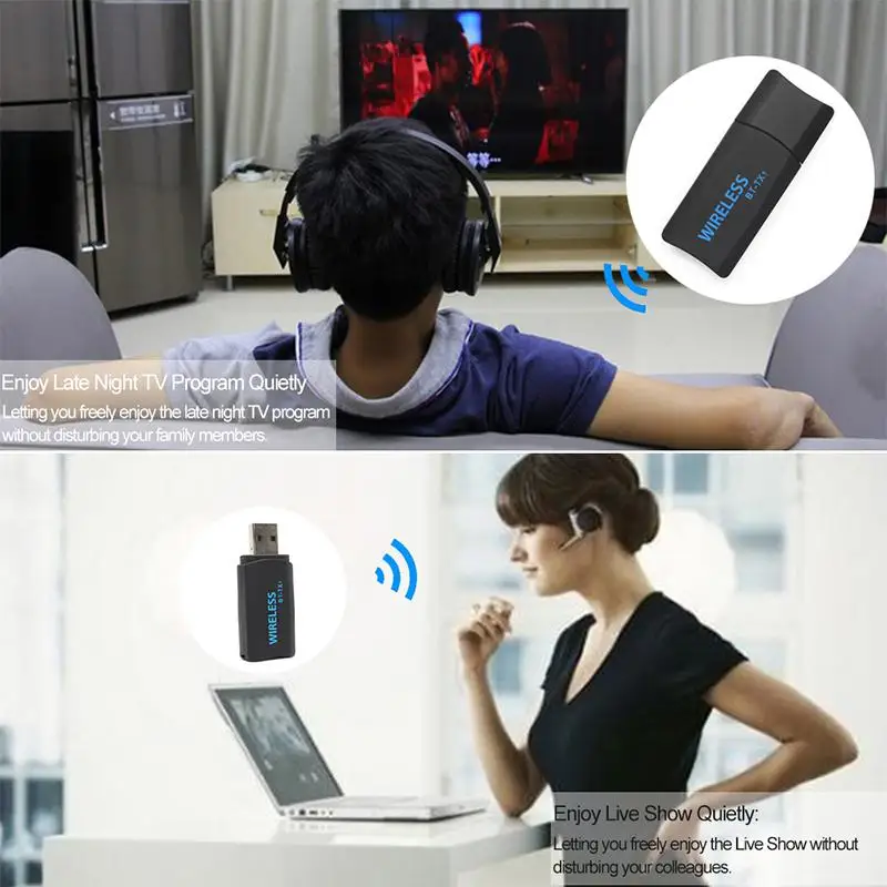 Портативный беспроводной Bluetooth передатчик аудио MP3 музыкальный адаптер для ТВ ПК