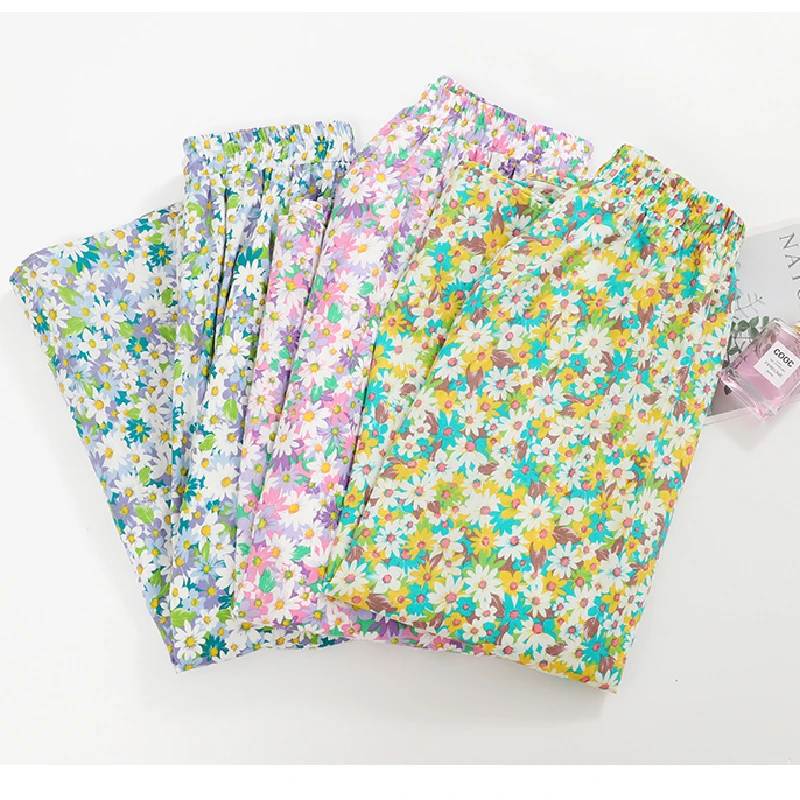 

Floral Daisy Print Medium Long Skirts 2021 Summer Women Korean Style Streetwear Elastic Waist Midi Skirt Causal A-line Skirts