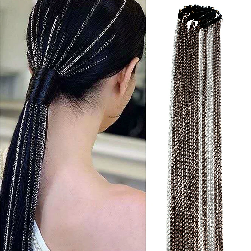 Повязка на голову в стиле ретро длинная цепочка для волос с кисточкой женщин