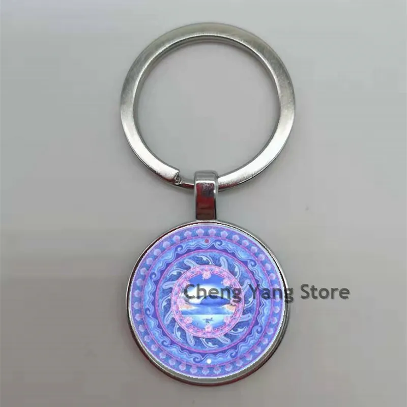 Новинка 2020 Классический женский брелок с изображением мандалы и цветка