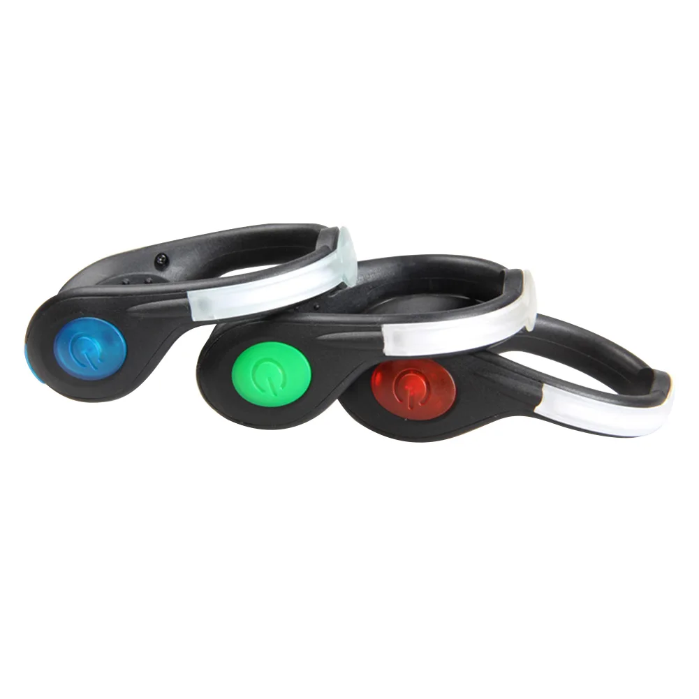 

2pcs LED Shoes Clip Light Universal Jogging Night Safety Flash Modes Warning IPX5 Waterproof USB Rechargeable Climbing TPU