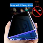Металлические ворота Магнитный чехол для телефона из закаленного стекла для Samsung Galaxy S8 S9 S10 Plus Note 8 9 магнит Antispy 360 Защитная крышка