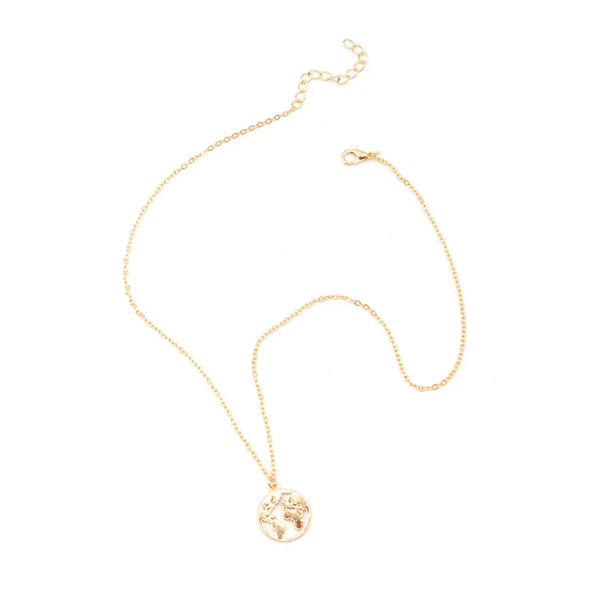 Женское колье с подвеской в виде карты мира|Ожерелья подвеской| |