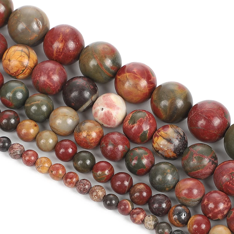 Бусины из натурального камня гладкие разноцветные красные бусины Пикассо
