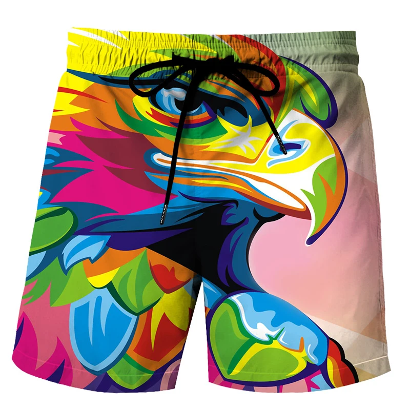 

New Arrival 3D New Eagle Men Shorts Street Fashion Board Shorts Men Loose Sportswear Quick-drying Breathable Beach Pants