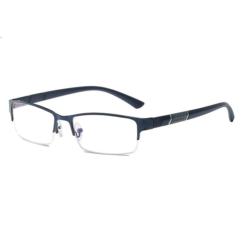Men's Business Myopia Glasses Fashion Casual Metal Semi Rim Transparent Nearsighted Shortsighted Spectacles -1.0~-6.0 D5 | Аксессуары