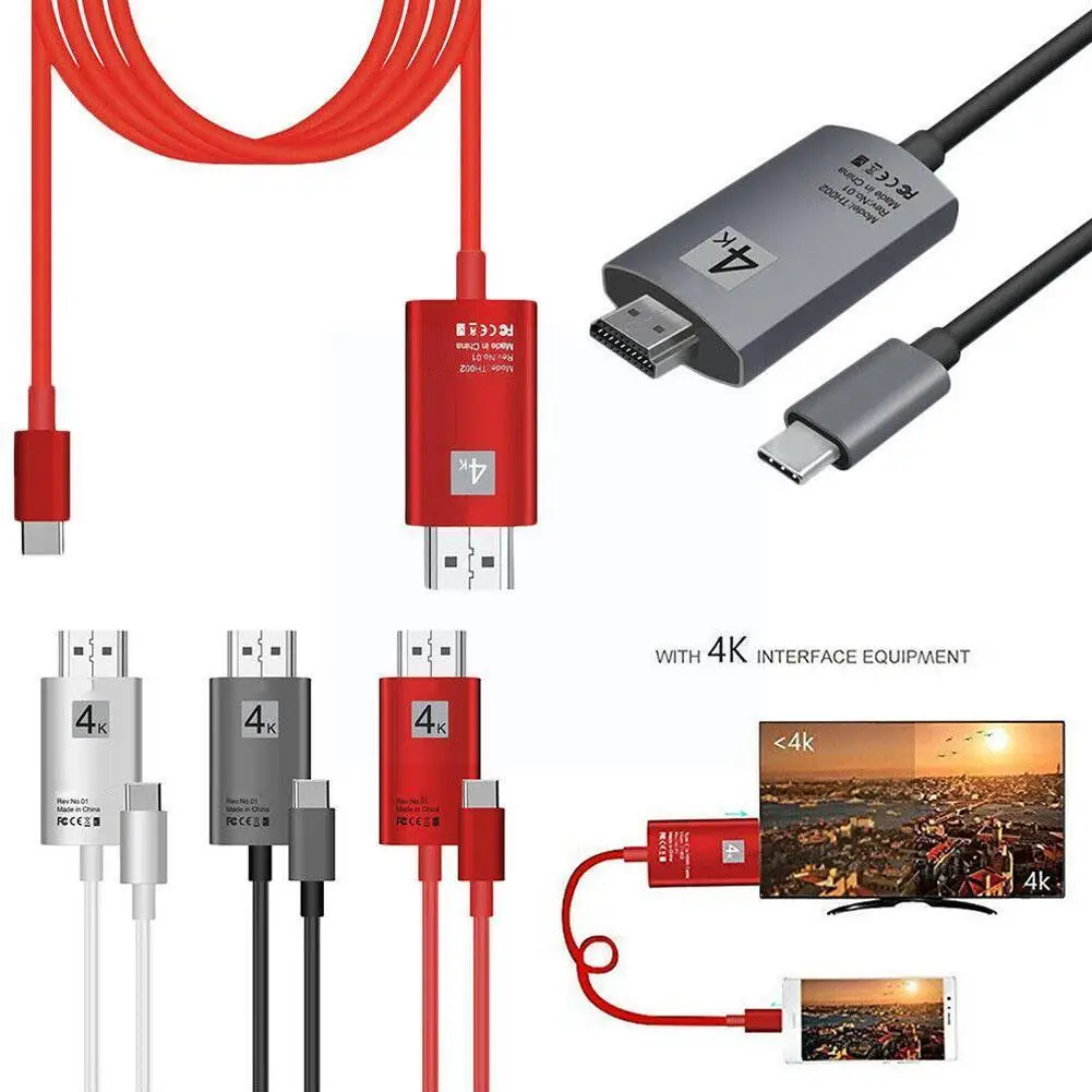 

Data Adapter Cable USB 3.1 Type C To HDMI-compatible Samsung Cable S9 Adapter Cable Type HD 4K C To Huawei Galaxy For MacBo B9G5