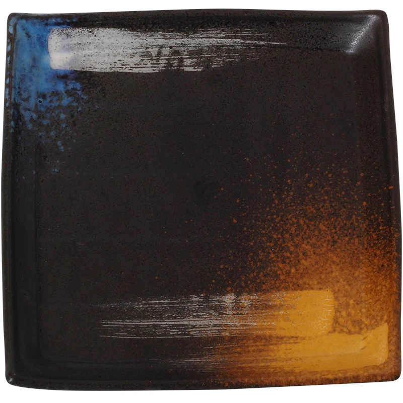 

FANCITY Japanese ceramic square plate creative restaurant specialty dish sushi plate cooking plate irregular plate