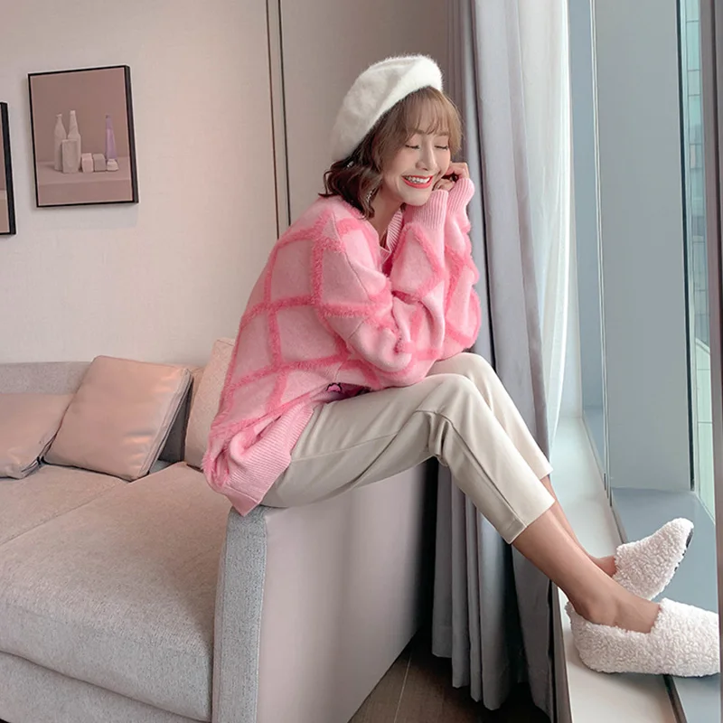 2020 Spring cartoon sequins sweaters fashion furry women | Женская одежда