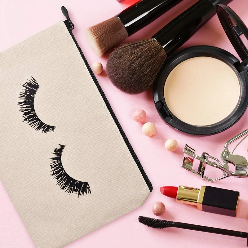 

12Pcs Pencil Bags Eyelash Cosmetic Bags Makeup Bags Travel Pouches Toiletry Bag Cases with Zipper for Women Girls