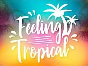

Tin Sign Feeling Tropical Coffee Bar Decoration Home Decor