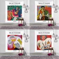 psychedelic matisse painting wall tapestry colorful artist painting printed living room decoration small tapestry home decor
