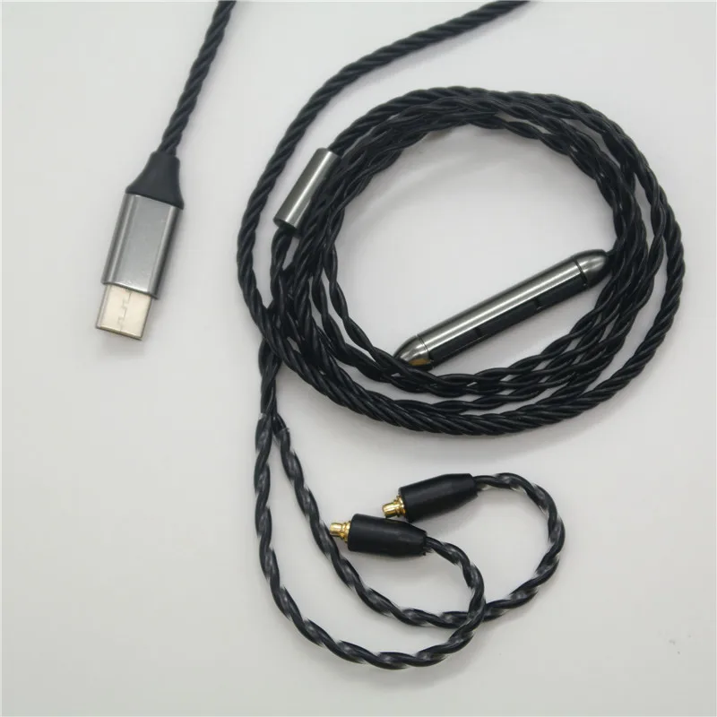 Аудиокабель MMCX к USB Type C кабель для наушников Shure SE215 SE315 SE425 SE535 UE900 Westone