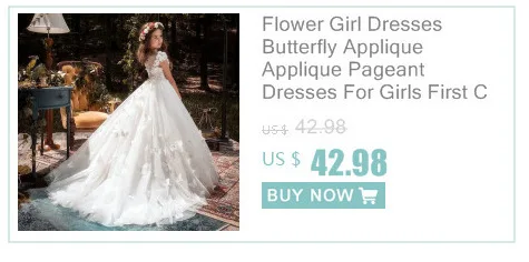 Flower Girl Dresses Butterfly Applique Applique Pageant Dresses For Girls First Communion Dresses Kids Prom Dresses