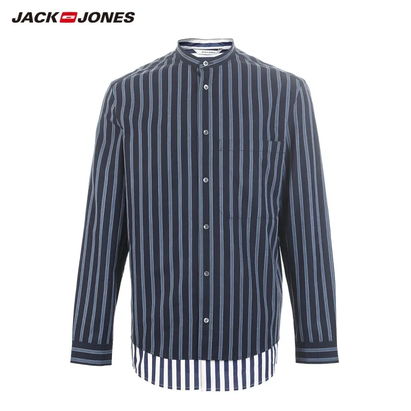 JackJones Для Мужчин's Повседневное негабаритных полосатый Стиль с длинным рукавом