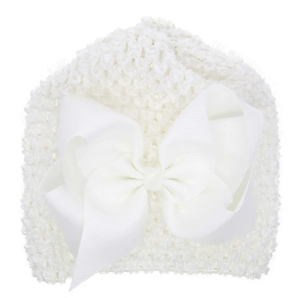 MAYA STEPAN 1 Pieces New FashionBow Hollow Baby Girls Hat Newborn Elastic Turban Hats For Cotton Infant Beanie Cap | Детская одежда и