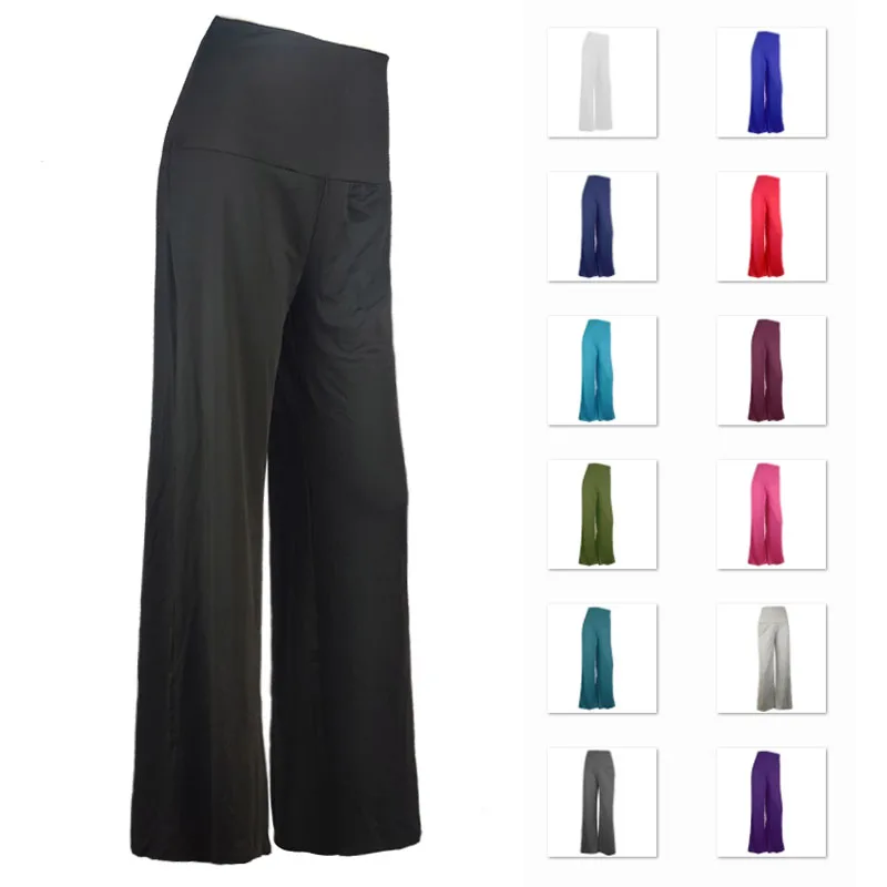 Fall New Style Solid Color High Waist Wide Pants Sexy Stitching Pant Women-Clothing Trousers Sweatpants Joggers Vintage Vetement