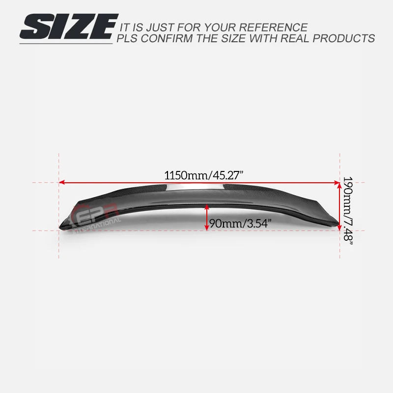 

for Civic Type R FK2 15-17 EPA Style carbon fiber car trunk wing lip Rear Spoiler top Blade
