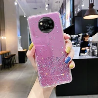 mobile phone case for xiaomi poco x3 bling star glitter clear cover for xiaomi poco x 3 bling glitter star soft case